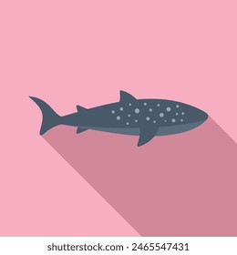 Flat design of a cute gray whale with spots, perfect for children's materials