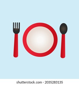 Flat design cutlery or kitchen utensil vector drawing
