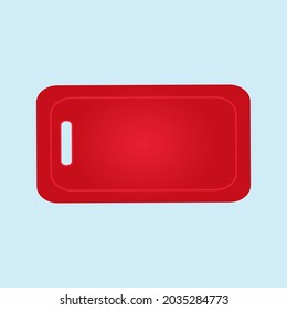 Tablero de corte de diseño plano o imagen vectorial de utensilios de cocina