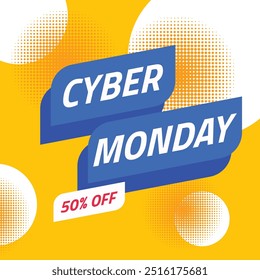 Projeto plano cyber segunda-feira. Ilustração do plano de fundo do banner da web da Cyber Monday