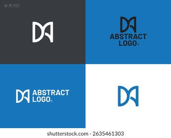 Flat design DA logo template