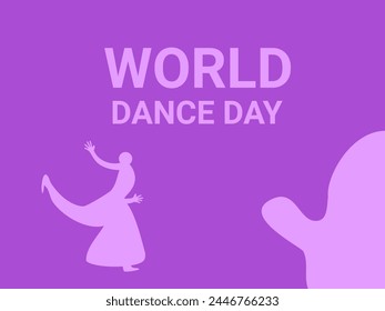  flat design dance day vector illustration