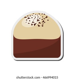 flat design decorated candy chocolate icon vector illustration