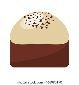 flat design decorated candy chocolate icon vector illustration