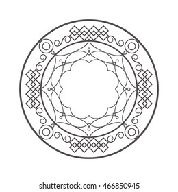 flat design decorative vintage frame icon vector illustration