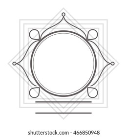 flat design decorative vintage frame icon vector illustration