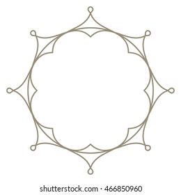 flat design decorative vintage frame icon vector illustration