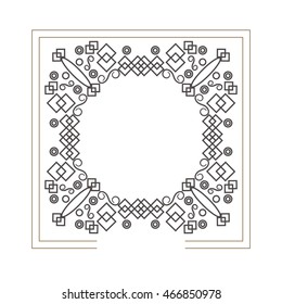 flat design decorative vintage frame icon vector illustration