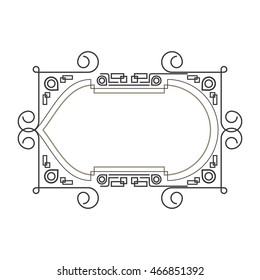 flat design decorative vintage frame icon vector illustration