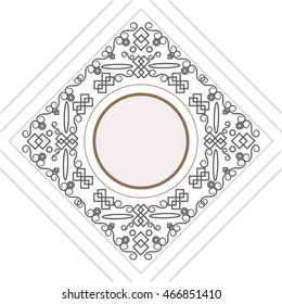 flat design decorative vintage frame icon vector illustration