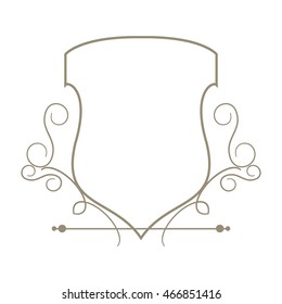 flat design decorative vintage frame icon vector illustration