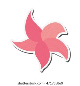 flat design delicate flower icon vector illustration