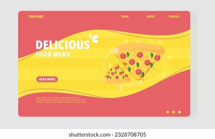 Flat design delicious food menu