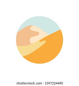 flat design of desert isolated in white background
