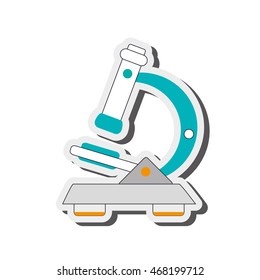 flat design detailed microscope icon vector illustration