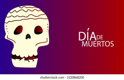 Flat design of dia de muertos background