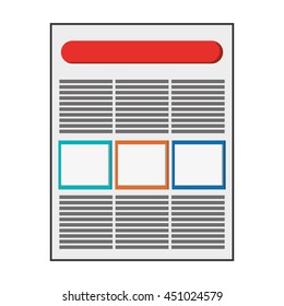 flat design diagram document icon vector illustration