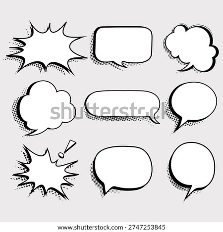 Flat Design Dialogue Bubble Collection
