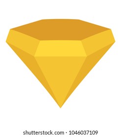 Flat design of a diamond, symbolising premium quality 