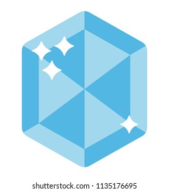 
Flat design of a diamond, symbolising premium quality 
