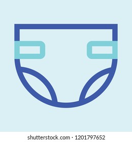 Flat Design Diaper Icon Vectori