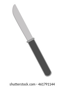 flat design dining knife icon vector illustration