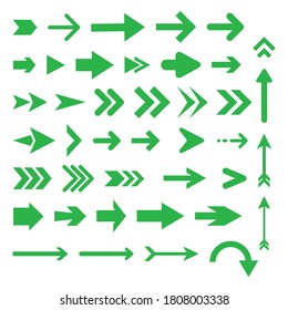 Flat design directional arrow sign or icons set design Vector illustration