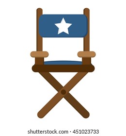 flat design director chair icon vector illustration