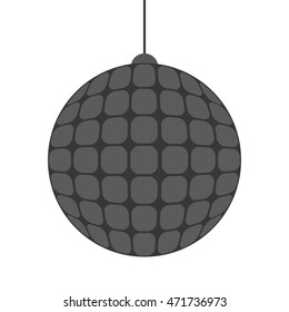 flat design disco ball icon vector illustration