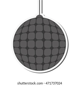 flat design disco ball icon vector illustration