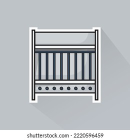 Flat Design of Dish Washer, can be used as Sticker, Logo, and Poster