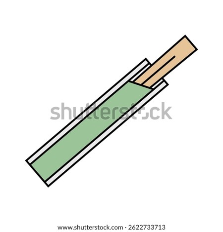 Flat design disposable chopsticks icon. Vector.