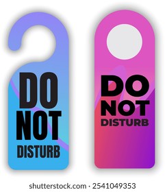Flat design do not disturb label