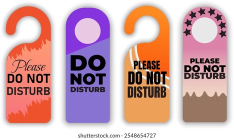 Flat design do not disturb label