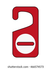 flat design do not disturb sign vector illustration