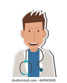 flat design doctor or medic icon vector illustration