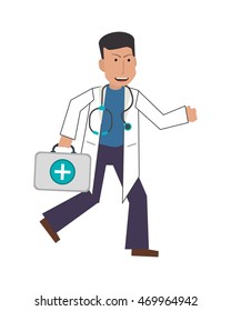 flat design doctor or medic icon vector illustration