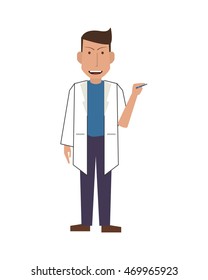 flat design doctor or medic icon vector illustration
