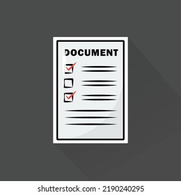 Flat Design of Document, can be use as Logo, Sticker, and Poster