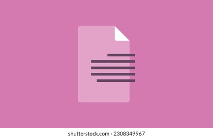 Flat design document simple vector