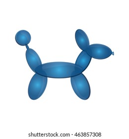 flat design dog balloon figure icon vector illustration