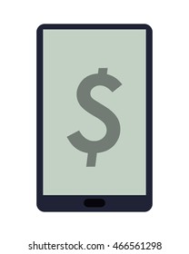 flat design Dollar sign icon vector illustration