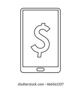 flat design Dollar sign icon vector illustration