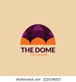 flat design dome logo design template