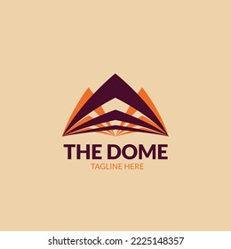flat design dome logo design template
