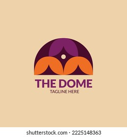 flat design dome logo design template