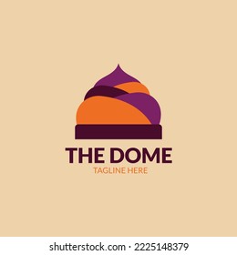 flat design dome logo design template