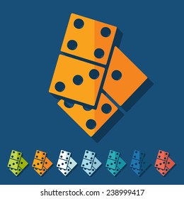 Flat design: domino