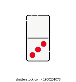 Flat design domino card vector graphics