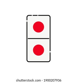 Flat design domino card vector graphics